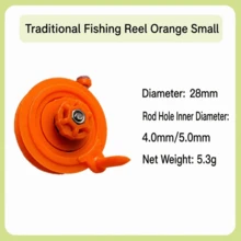 Carrete de línea de pesca con liberación lenta, construcción compacta, accesorio de montaje en caña para caña de mano, para pesca de línea larga y corta en río y estanque - Multicolor - Ver 12