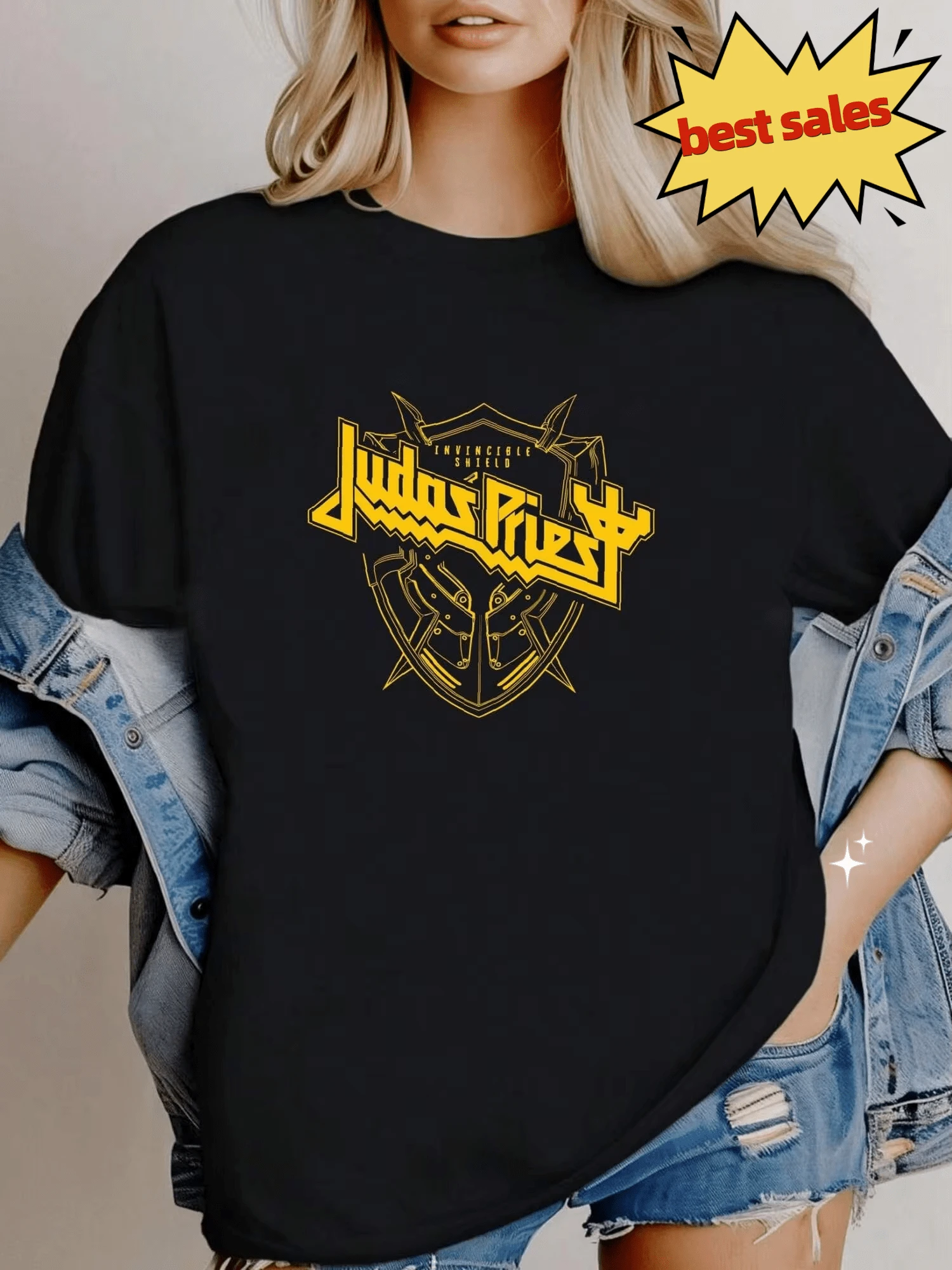 Women T-Shirts - 黑色 - 查看 1