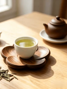 2件/1件裝 黑胡桃木杯墊 茶壺墊 耐熱創意花形圓形木製杯墊 咖啡杯墊 適合餐桌裝飾 餐廳 廚房 客廳 節日禮物 - 彩色 - 查看 3