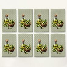 2pcs Green Olive Pattern Kitchen Towels, 6/8pcs Plant Print Dish Cloths, Super Absorbent Microfiber, Machine Washable, Holiday Gift And Cleaning Supplies Decor, Suitable For Holiday Decoration, Cooking, Baking, Housewarming Gift And Cleaning Supplies, Suitable For Kitchen, Bathroom, Toilet - Multicolor - View 17