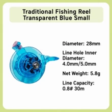 Carrete de línea de pesca con liberación lenta, construcción compacta, accesorio de montaje en caña para caña de mano, para pesca de línea larga y corta en río y estanque - Multicolor - Ver 11
