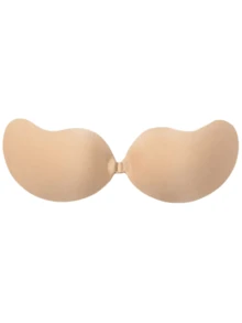 2 Pairs Strapless Adhesive Bras, Mango-Shaped Cups, Petal Nipple Covers, Breathable Design, Suitable For Small Breasts, Lifting And Gathering - Multicolor - View 12