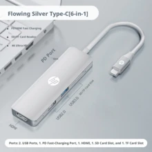 HP Apple IPhone & IPad USB-C Hub, Multi-Port Adapter With HDMI For Ultra HD Screen Mirroring, Compatible With IPhone, IPad, Laptop, MacBook, Stylish Type-C Docking Station - View 13