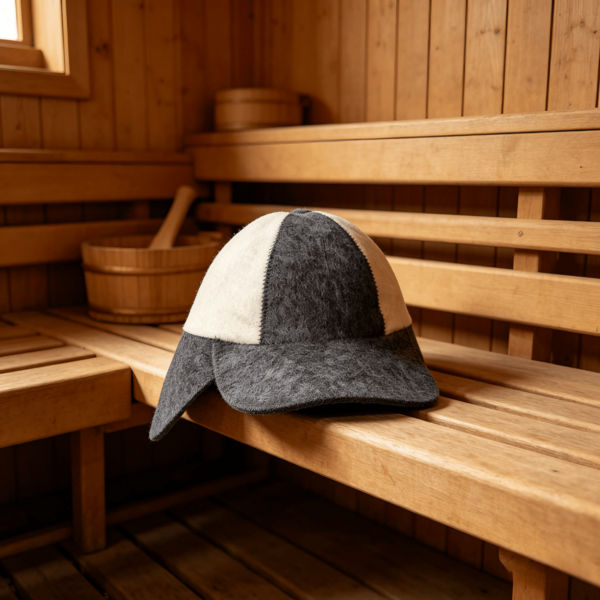 1pc Two-Tone Wool Felt Sauna Hat With Ear Flaps, Thick Heat Insulation Russian Banya Cap, Water Absorbing Spa Steam Room Headwear, Unisex Sauna Accessory For Hot Spring Bath
