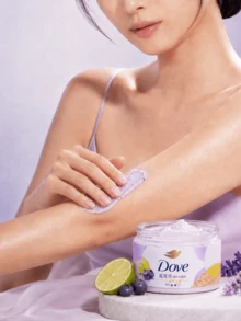 Dove Moisturizing Body Scrub, 280g Full Size, Lime Berry Scent, Long-Lasting Fragrance, Gentle Exfoliating Body Scrub, Moisturizes Dry And Rough Skin, Daily Skincare - Lime Berry Body Scrub - View 3