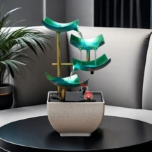 4-Layer Desktop Modern Minimalist Style Wealth-Attracting Ornament Green Luxury Office Bedroom Decor Wedding Anniversary Holiday Gift - Green - View 5