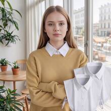 4/2/1 Fake Collar , Half Shirt Collars Tops Detachable Dickey Collar, Daily Graduation Halloween Winter Christmas For Dresses Blouses Sweaters - Multicolor - View 8