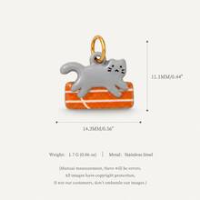 1pc New Anthropomorphic Animal Pendant, Exquisite Cute Style, 18k Gold PVD Plated 316 Stainless Steel Material, Waterproof And Fade-Resistant, Suitable For DIY Creative Necklace, Bracelet, Earring, Bag Chain, Keychain, Waterproof And Sweat-Resistant, Suitable For Daily Casual Wear - Multicolor - View 20