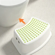 2pcs Anti-Slip Stool, Curved Design Fitting Toilets, Pedal With Anti-Slip Raised Dots, Stable And Anti-Slip Base. It Can Be Stored Closely Against The Toilet When Not In Use Without Occupying Extra Space. - Multicolor - View 6