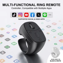 Video Scrolling Ring Remote Control, Bluetooth Camera Remote | Wireless Wristband, IOS&Android Compatible, Hands-Free, Video Recording & Music Control - Multi-color JX-11 - View 2