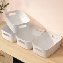 10pcs Multi-Function Storage Box Set - Durable Plastic Organizer Bins For Cosmetics, Snacks And Daily Essentials, Desktop And Drawer Storage, Suitable For Vanity, Kitchen, Bathroom And Dorm, Space-Saving Back To School Dorm Essentials - White - View 14
