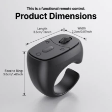 Video Scrolling Ring Remote Control, Bluetooth Camera Remote | Wireless Wristband, IOS&Android Compatible, Hands-Free, Video Recording & Music Control - Multi-color JX-11 - View 8