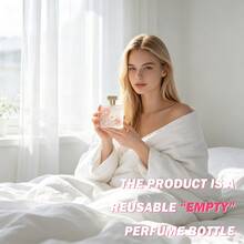 1PC 50ML Glass Spray Perfume Bottle, DIY Floral Empty Bottle Perfume Container, Frosted Glass Bottle Sprayer, Refillable Portable Unisex, Perfect For Travel And Daily Use, Holiday Gift - Multicolor - View 6