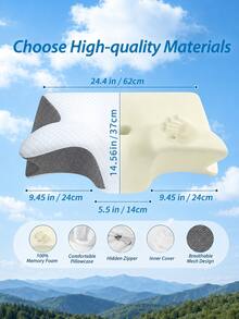 1 buah Bantal Busa Memori Berbentuk Kupu-kupu, Desain Ergonomis, Menopang Leher dan Meningkatkan Relaksasi, Cocok untuk Posisi Tidur Telentang dan Miring, Hadiah Natal yang Sempurna, Cocok untuk Digunakan Sepanjang Tahun - MultiWarna - View 9