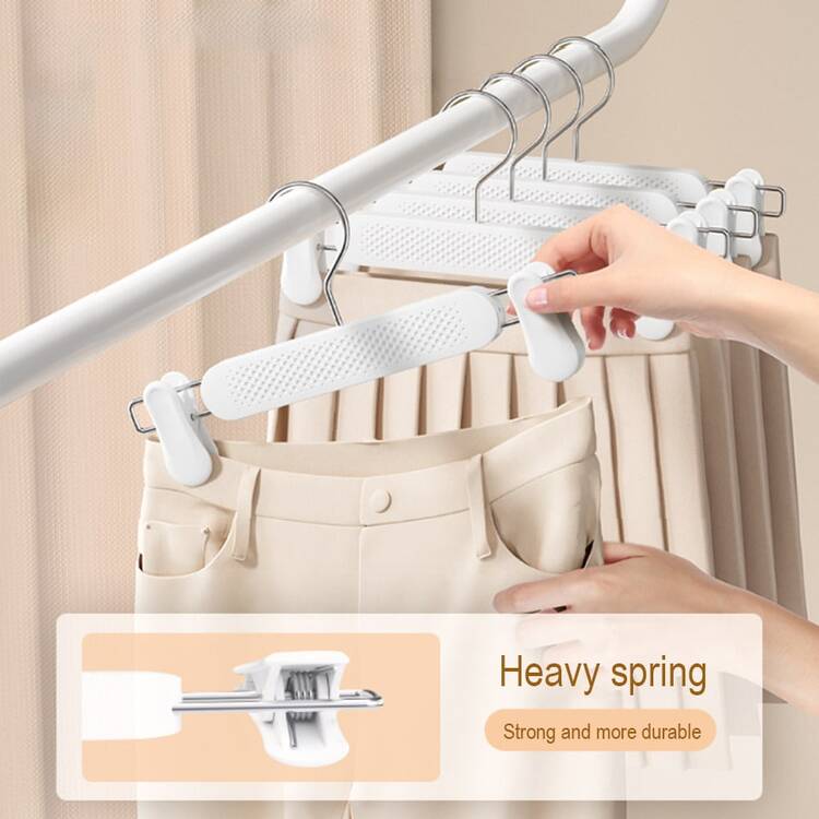 2Pcs Trouser Hanger Clip Storage Pants Hanging No Trace Strong Non-Slip Home Drying Rack Organizer Skort Trousers Clothes Closet Wardrobe Space Saving Solution For Bedroom - Multicolor - View 7