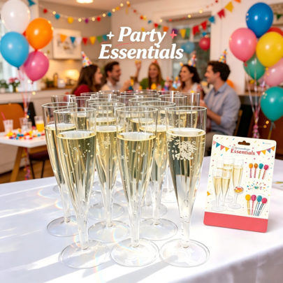 /20/1 Copas de champán reutilizables transparentes - Copas de cóctel de 4.5oz (Adecuadas para champán, bebidas de uva, bebidas de cóctel y bodas) - Adecuadas para Año Nuevo, Navidad, días festivos, bodas, eventos importantes, cumpleaños, Día de San Valentín y celebraciones de regreso a la escuela