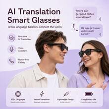 SENBONO New AI Translation Smart Audio Glasses - Hall Sensor One-Button Start, Wireless Call, Music Playback, Hands-Free Phone Calls, Camera Control, Wake-Up Voice Fashion Smart Glasses For Men And Women - View 5
