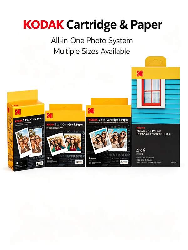 Kodak Giấy in ảnh lấy liền 2 inch/3 inch, giấy in máy in ảnh, tích hợp dải màu, giấy in sáng tạo DIY, trang trí sổ dán, quà tặng sinh nhật bạn thân