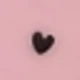 Black Small Heart + Heart Pendant