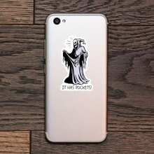 1 pieza Pegatina de bolsillo con la Segadora de almas humorística, Pegatina de vinilo con cita de eslogan sarcástico de Halloween, Adecuada para portátil, botella de agua, cuaderno, Pegatina estética inquietante impermeable, Accesorio de papelería para álbum de recortes, Regalo de vuelta a la escuela para amigos - Multicolor - Ver 6