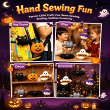 Stitch Your Own Halloween! 6Pcs Kids Sewing Set With Needles – For 3-14, Super Cute Designs, Beginner's Dream Kit - Halloween Sewing 6-piece Set - View 3