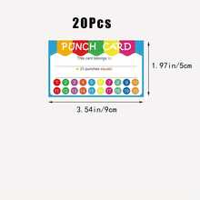 50Pcs/Pack Perforated Cards, Rainbow Header 20-Point Numbered Punch Cards, Suitable For Home, Family Gathering Games, Teacher Daily Classroom Management, Physical Store Promotions, Party Game Reward Settings And More - A - View 6