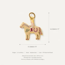1pc New Anthropomorphic Animal Pendant, Exquisite Cute Style, 18k Gold PVD Plated 316 Stainless Steel Material, Waterproof And Fade-Resistant, Suitable For DIY Creative Necklace, Bracelet, Earring, Bag Chain, Keychain, Waterproof And Sweat-Resistant, Suitable For Daily Casual Wear - Multicolor - View 10