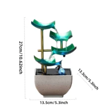 4-Layer Desktop Modern Minimalist Style Wealth-Attracting Ornament Green Luxury Office Bedroom Decor Wedding Anniversary Holiday Gift - Green - View 8