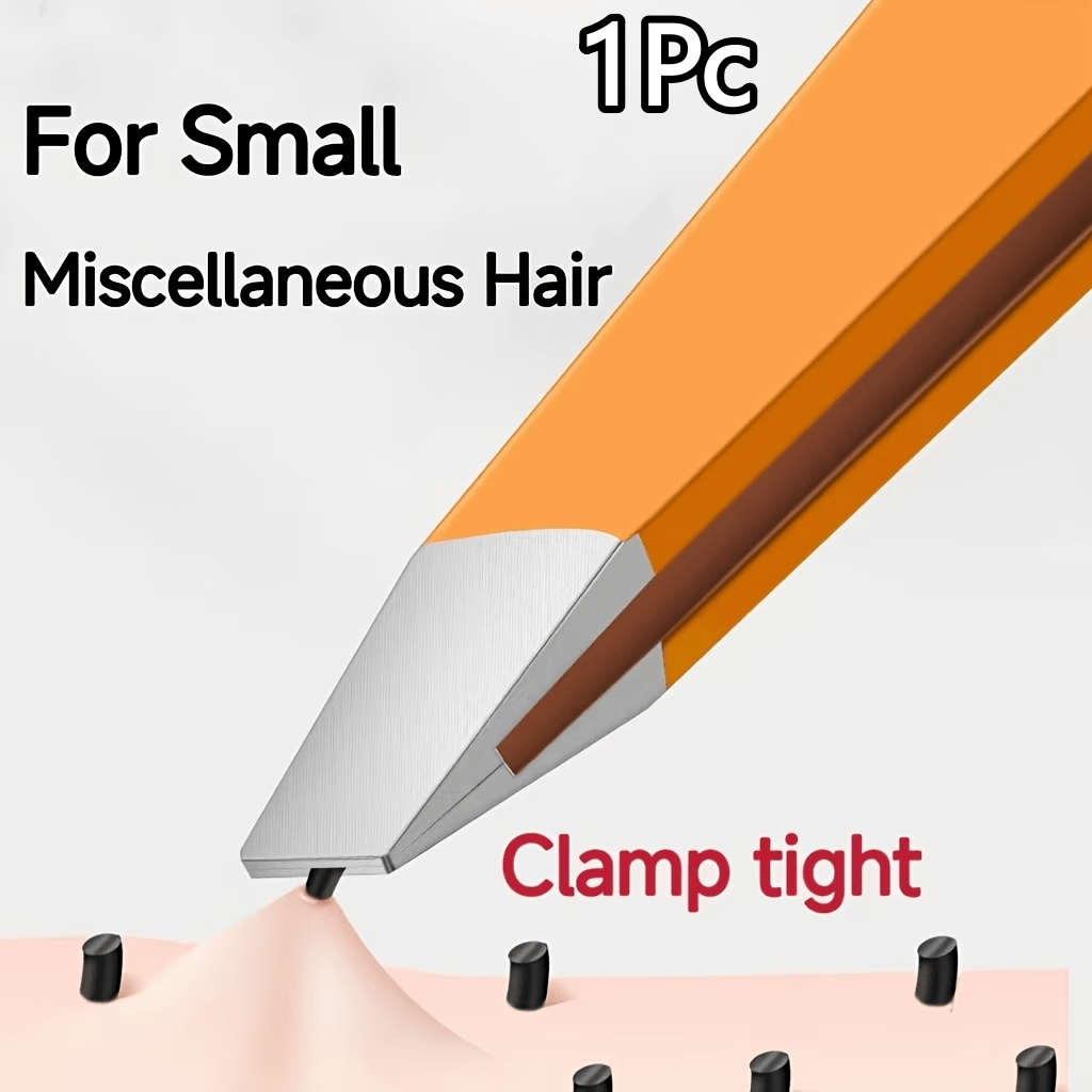 1pc High-Quality Stainless Steel Eyebrow Tweezers, Hair Removal Plucker, Beard Tweezers, Slanted Tip Eyebrow Tweezers, Hair Removal Tweezers, Eyelash Extension Tool