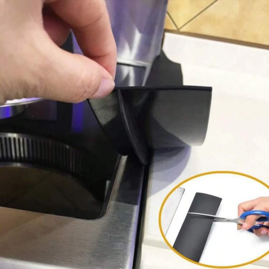 1 / 2pcs T-Shaped Stove Heat-Resistant Gap Strips, Silicone-Filled Strips, Silicone Sealing Strips, Waterproof And Oil-Proof Embedded Strips, They Are Closely Attached To The Gap Of The Stove Edge, Suitable For The Gap Of The Kitchen Countertop - A - View 1