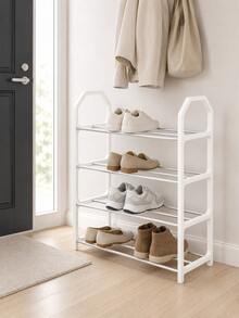 1pc 4-Tier Shoe Rack Storage Organizer - Freestanding Shoe Cabinet, Suitable For Closet, Entryway And Hallway - Easy Assembly And Space-Saving - Multicolor - View 1