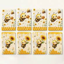 2/4pcs Bee Pattern Towels, Kitchen Dish Cloths, 6/8pcs Decorative Towel Set, Super Absorbent Microfiber, Machine Washable, Holiday Gift And Cleaning Supplies Decoration, Suitable For Holiday Cooking, Baking, Housewarming Gift And Cleaning Supplies, Fit For Kitchen, Bathroom, Toilet - Multicolor - View 16