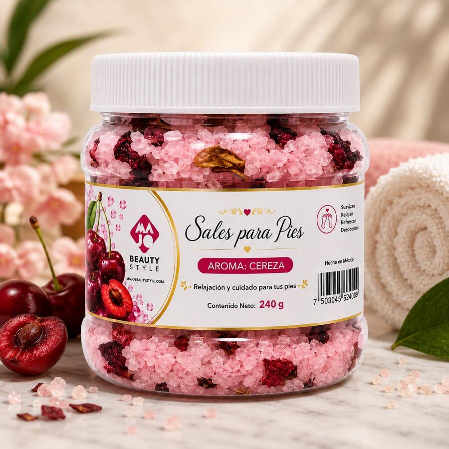 Relaxing Cherry-Scented Hand And Foot Salts - Strawberry - View 1