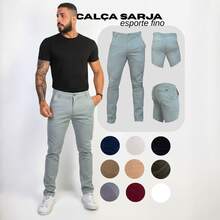 Urban Zone Jeans Men's Casual Slim Fit Twill Pants With Elastane - 灰色 - 查看 1