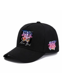 1pc/2pcs Gradient Bear Pattern Design Printed Unisex Curved Brim Baseball Cap And Crossbody Bag, Street Fashion Outdoor Sports Baseball Cap Curved Brim Baseball Cap And Bag, Adjustable, Gift For Yourself Or Friends - Multicolor - View 14