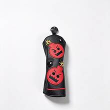 Cartoon Bomb 3D Embroidered Golf Club Head Cover, Waterproof Wear-Resistant PU Leather Wood Shaft Head Protector Cap Equipment - Black - View 8