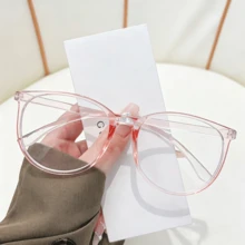 2 cái/1 cái kính mắt unisex mắt kính trong suốt, có sẵn khung màu đen, hồng và trong suốt. Phù hợp cho học sinh đeo khi đi học lại, dùng để đọc máy tính, chơi game, xem TV hoặc dùng điện thoại. - trong suốt - Xem 8