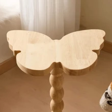 1pc Wooden Butterfly Desktop Sofa Side Table, Luxury Table, Modern Retro Style Side Table, Coffee Table, Balcony Small Table, Welcome Table, Bedside Cabinet, A High-End Gift For Friends Who Just Moved - Multicolor - View 6