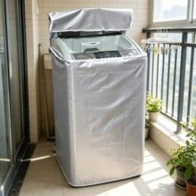 Top-Loading Washing Machine Cover, Durable Oxford Fabric Material, Suitable For Most Top-Loading Washing Machines, Applicable For Indoor And Outdoor Environments, Balcony, Bathroom And Other Places, Outdoor Dedicated Home Appliance Protective Cover - Black - View 13