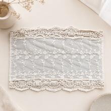Newborn Photography Props Lace Pattern Fabric, Vintage Floral Embroidered Lace Swaddle For Baby Boys And Girls, Baby Photo Blanket, Bohemian Style Background Cloth, Photography Studio Props, Baby Shower Gift - Multicolor - View 10