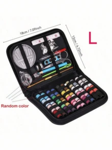1 Set Premium Portable Sewing Tool Kit Storage Bag, Multifunctional Mini Sewing Supplies Set, Home Handmade Embroidery Kit, Retro Sewing Tools Quilting Accessories, Suitable For Travel Essentials, Home Decor, Hilo, DIY Crafts, Pants, Buttons, Crochet Hooks, Sewing Machine, Needles, Threads, Sewing Fabrics, Valentine's Day, Wedding, Carnival - Multicolor - View 11