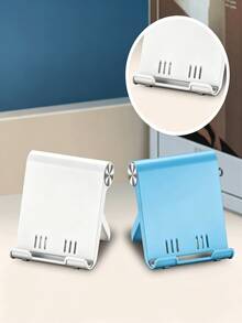 1pc Foldable Portable Phone Stand, Premium ABS Desktop Stand, Adjustable Angle Universal Stand, Multi-Angle Folding Desktop Support Stand, Compact Lightweight Pocket Size Design, Portable Travel Desktop Phone Stand Accessory, Holiday Essential, Travel Camping - Foldable Phone Stand - View 6