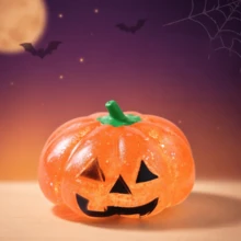 Juguete antiestrés de calabaza de linterna de Halloween para apretar, adecuado para niños y adolescentes, juguete de alivio del estrés de Halloween, juguete de dumpling, regalo de fiesta, regalo de vacaciones, premio de aula, decoración de escritorio, relleno de bolsa de Trick or Treat - Multicolor - Ver 12