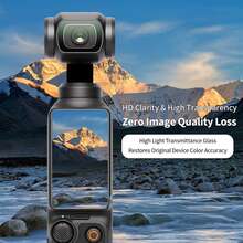 (4+4片) Pocket 4 鏡頭保護膜套組 - 9H 鋼化玻璃螢幕保護膜，相容 Osmo Pocket 3/Pocket 4/4Pro 相機配件 [4+4片] 0.3mm 厚度 防刮易安裝 無氣泡 - 查看 9