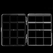 12 Grid Nail Accessory Storage Box, Transparent Plastic Flip Cover Box, Electronic Components Nail Accessory Sorting, Classification And Packaging, Nail Accessory Classification, Small Item Storage - Clear - View 4