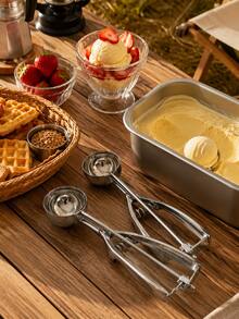 2pcs Durable Spherical Food Scoop Set, Material Suitable For Scooping Fruit, Ice Cream And Cookie Dough - Multicolor - View 14