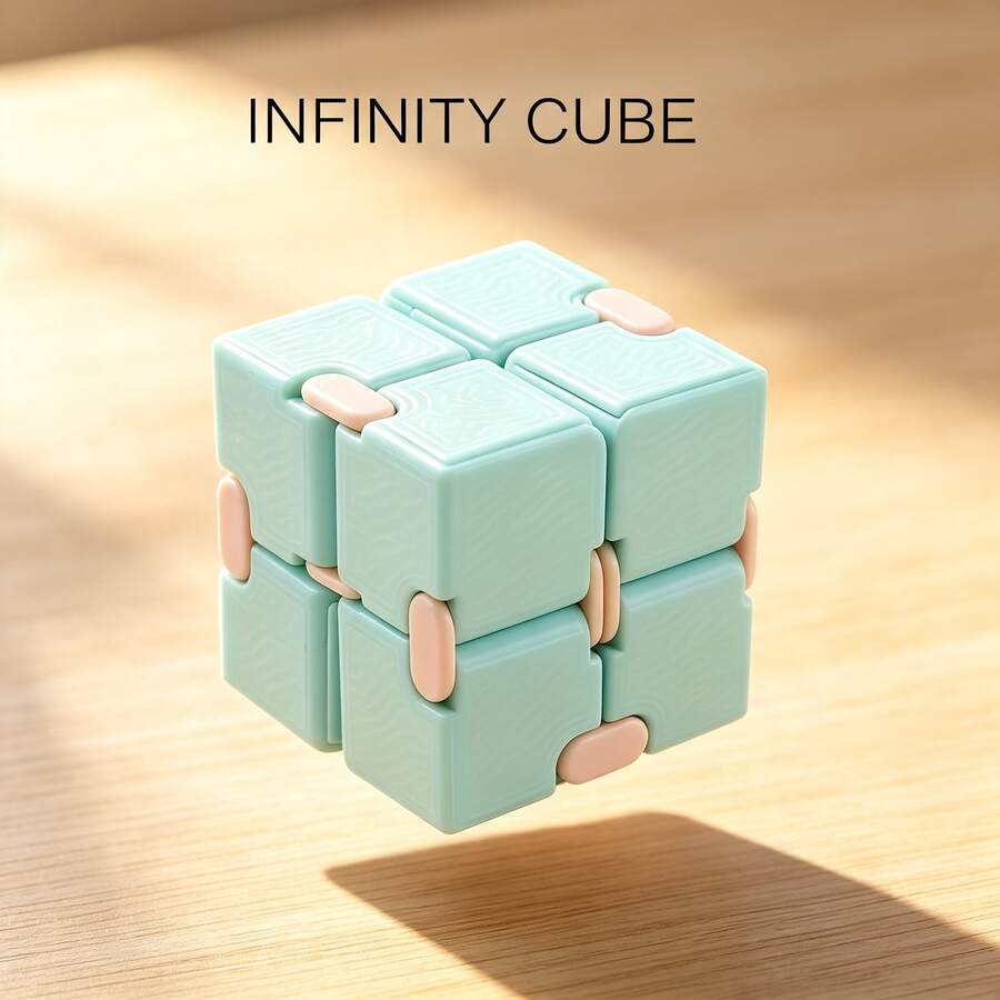 1pc Multi Pastel Color Infinity Cube Fidget Block Compact Portable Stress Calming Gadget Silent Flip Hand Accessory Anxiety Relief Piece Suitable For All Ages Indoor Outdoor Leisure Rest Entertainment - Multi-color - View 1