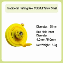 Carrete de línea de pesca con liberación lenta, construcción compacta, accesorio de montaje en caña para caña de mano, para pesca de línea larga y corta en río y estanque - Multicolor - Ver 14