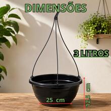 Kit 10 Vasos Cuia 25 Com Haste Alça Resistente na Cor Preta - B - Visão 3
