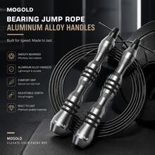 MOGOLD Precision Bearing Jump Rope – Aluminum Alloy Handles, Steel Wire Cable, Non-Slip Silicone Grip, Adjustable Length For All Fitness Levels - T77-dS - View 1